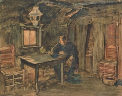 Hannes Van Nistelrode sitzt in seinem Bauernhaus, 1904 von Piet Mondrian